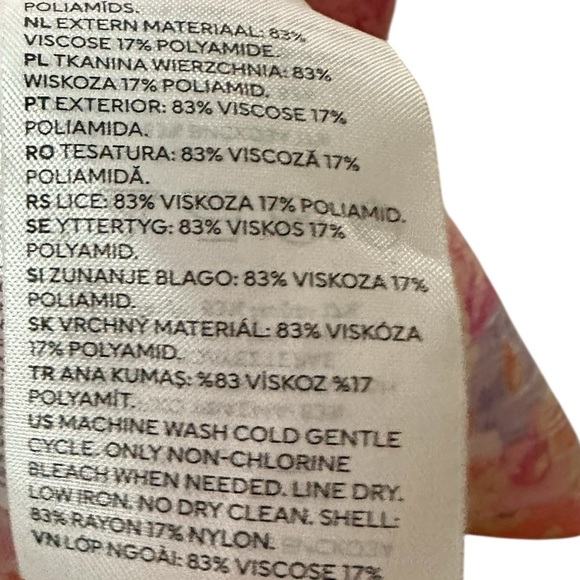 H&M Floral Button Down Blouse Women’s XS Long Sleeve Collared Shirt - Picture 5 of 6